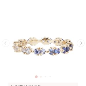 Gradient sapphire wedding ring